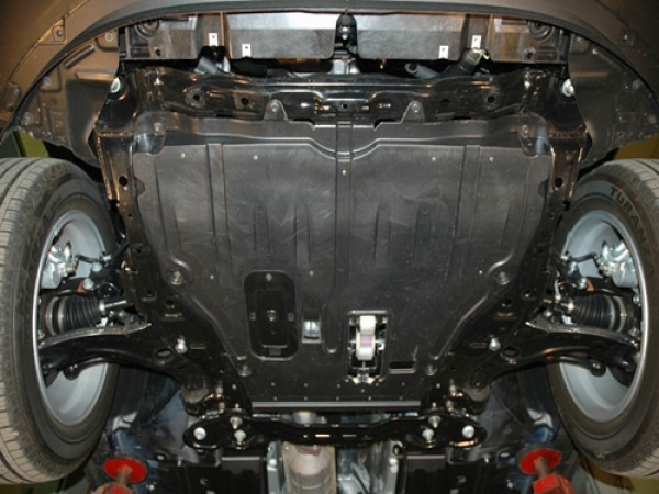 mad Vertrieb Bense - Unterfahrschutz, Unterbodenschutz Mazda CX-7, Typ ER,  Motor 2.3/2.2 CDI/2.5 ab Baujahr 06.2006 - (Motor + Getriebe/Stahl 2,5 mm)
